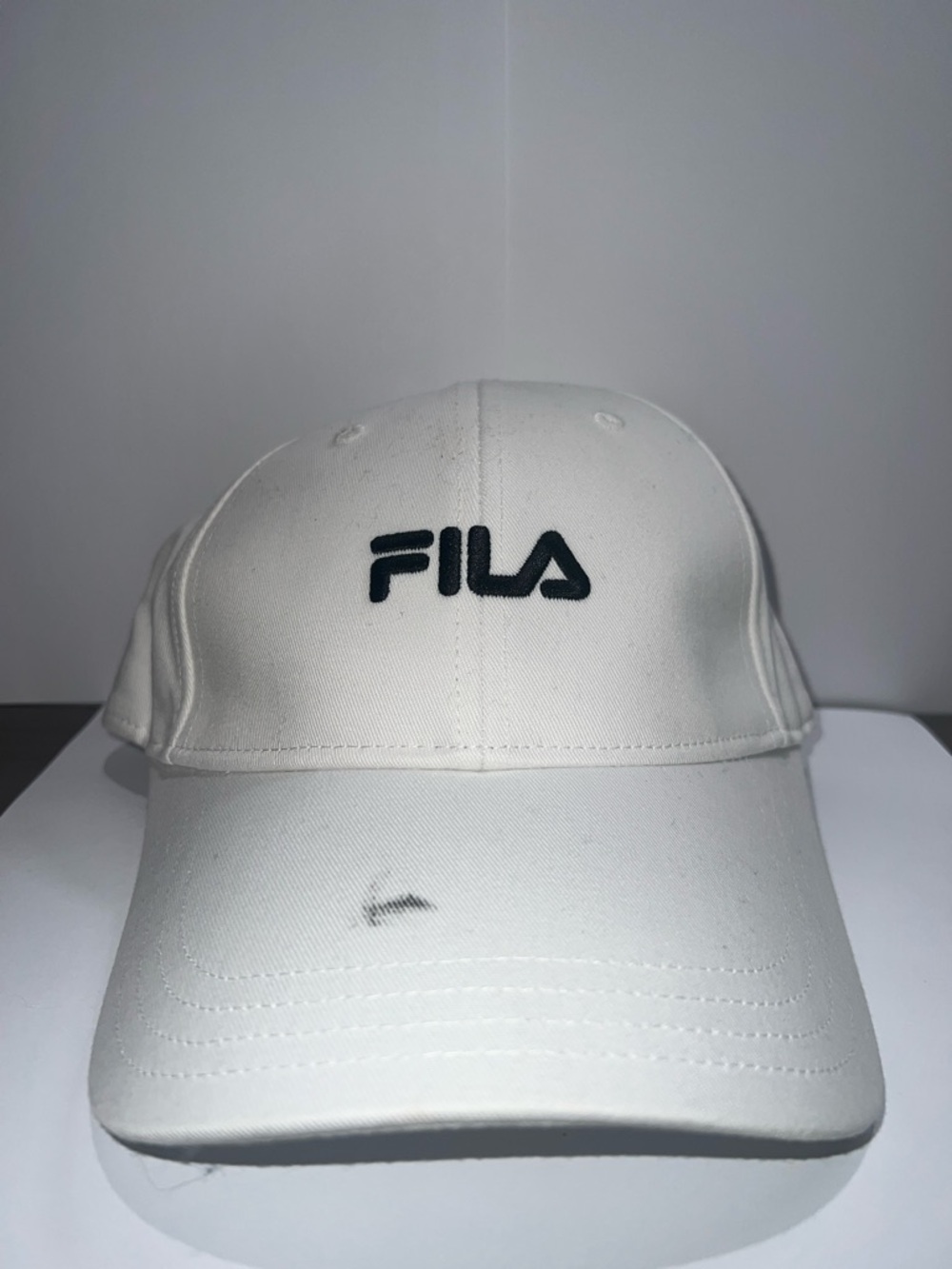 Fila White Cap with Black Logo